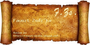 Fauszt Zsóka névjegykártya
